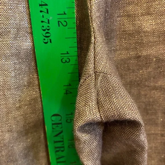 Lauren by Ralph Lauren Women’s Linen Metallic Gold Pants sz 8 - Picture 13 of 15
